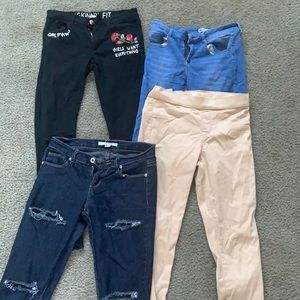 Assorted girls pants size 14
